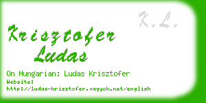 krisztofer ludas business card